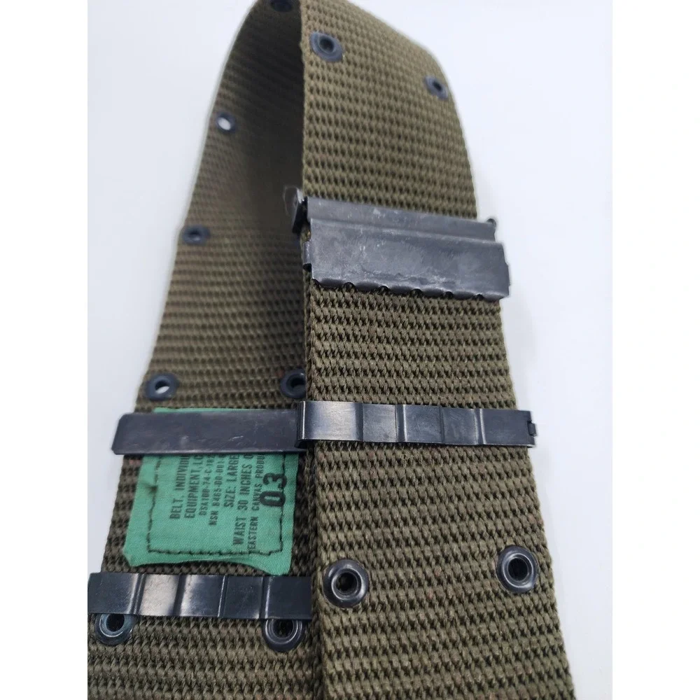US Military LC-1 Individual Equipment Belt Olive Drab Large Eastern Canvas 1974